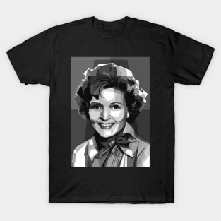 Betty White Grayscale T-Shirt